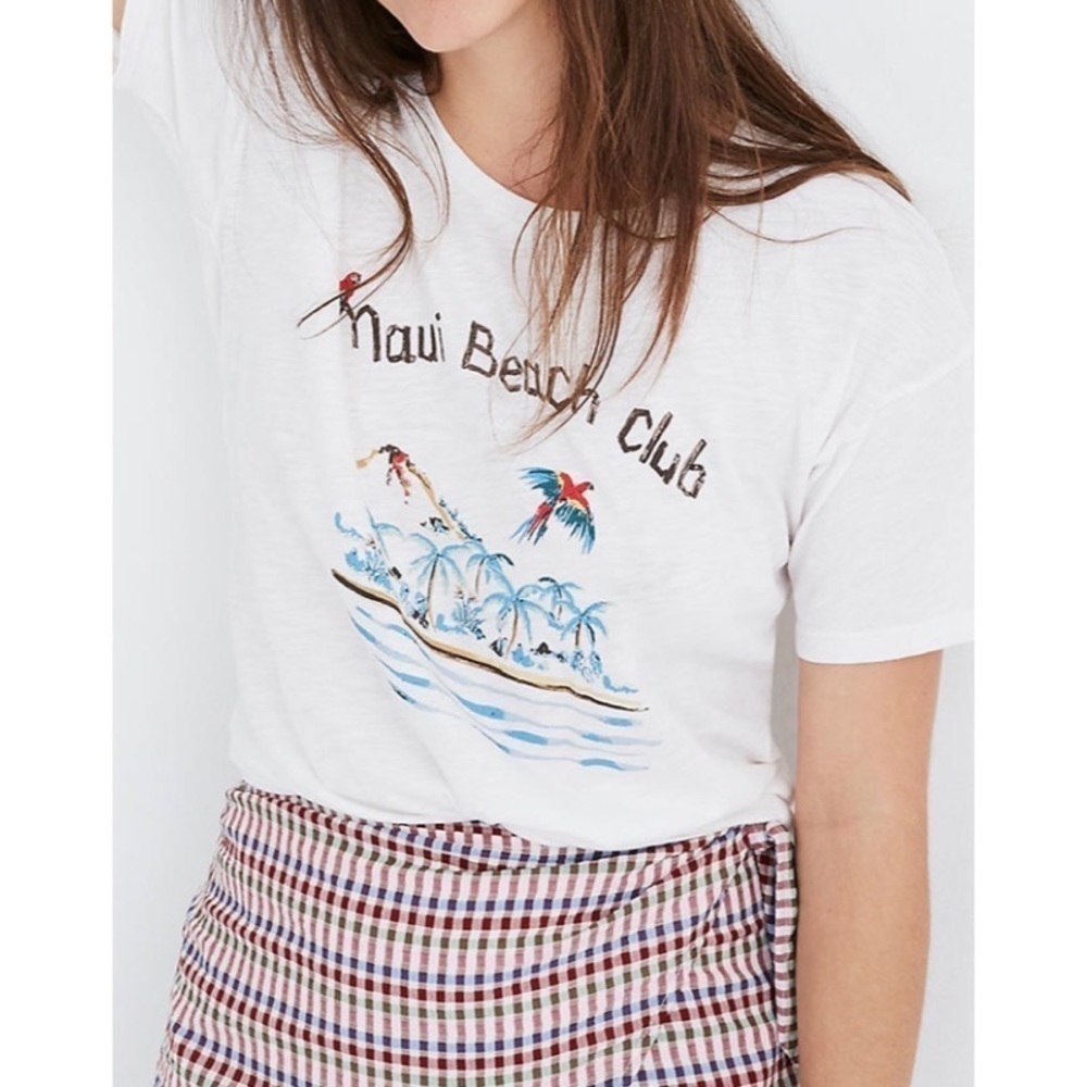 NWT MADEWELL Whisper Cotton Maui Beach Club Shirt